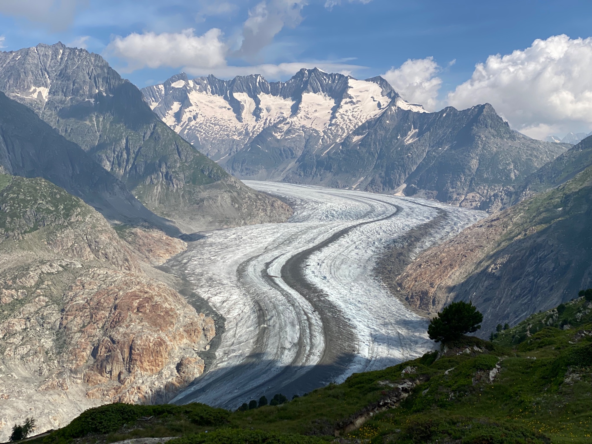 Blick auf den Grossen Aletschgletscher