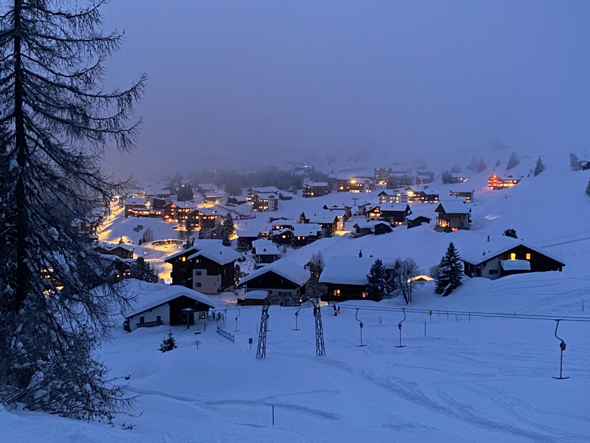 Riederalp am Winterabend